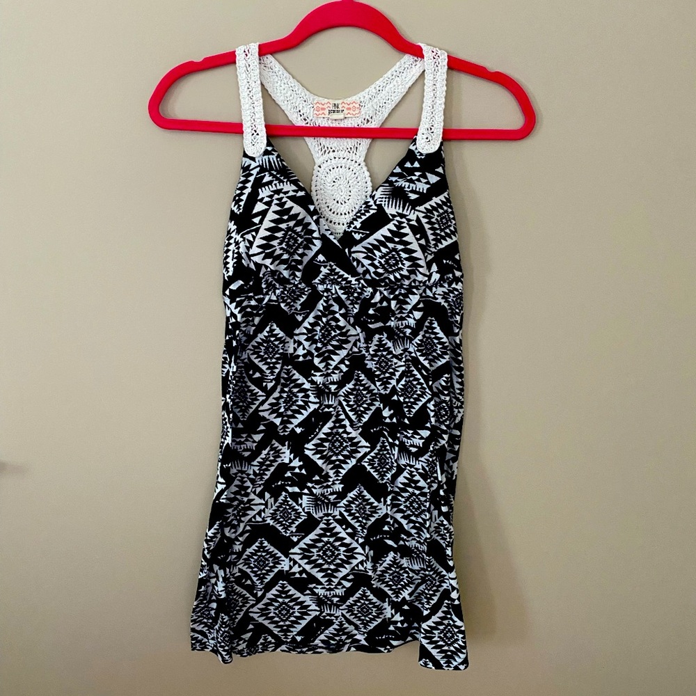 Pink republic crochet halter dress